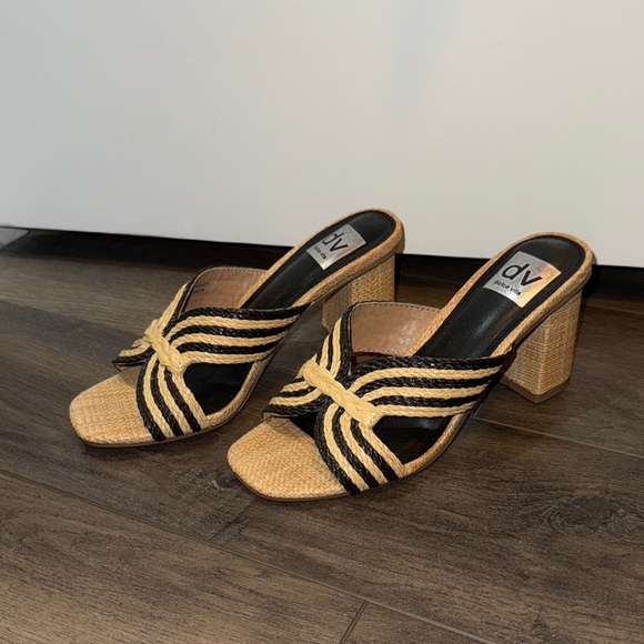 DV by Dolce Vita Shoes - DV by Dolce Vita Women's Black and Beige Heeled Sandals